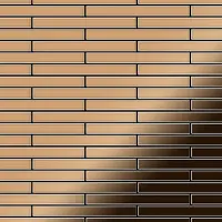 ALLOY Mosaik Fliese Massiv Metall Titan Hochglänzend Kupfer 1,6mm Stark Deedee-ti-am 1 Paket mit 10 Matten 0,63 m2 Kupfer
