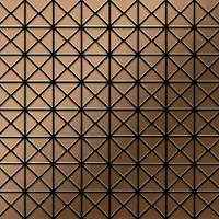ALLOY Mosaik Fliese Massiv Metall Titan Gebürstet Kupfer 1,6mm Stark Deco-ti-ab 1 Paket mit 10 Matten 0,92 m2 Kupfer