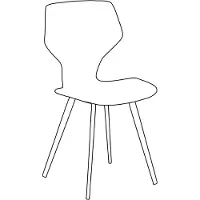 Ebuy24 (2er Set) S.I.T Dan-Form Esszimmerstuhl Bouclé hellgrau.