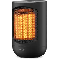 Duux Zone Energiesparender Heizlüfter Leise - Elektrische Heizung mit 1500 Watt, 3 Leistungsstufen, thermostat und 60 Grad horizontaler Schwingung - Schwarz