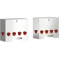 vidaXL Hühnerfütterer 2 pcs Silber 60,5 x 29 x 51 cm Verzinkter Stahl