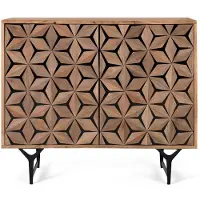 GINER Y COLOMER Sideboard aus Mysore-Mangoholz, 76 cm x 90 cm x 40 cm