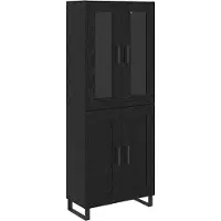 vidaXL Highboard 2 stk. Schwarz Eichen-Optik 69,5 x 34 x 180 cm