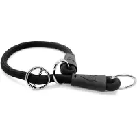 Morsö Half Slip Halsband Hond Soft Rope Gerecycled Black Zwart