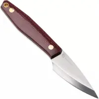 Nordic Knife Design Kiridashi 2045 Satin 12C27, Plum Micarta, Fahrtenmesser