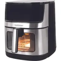 Zelmer Heißluftfritteuse Zaf8650, 6,5 L, 1500 W, digitales Display, 10 Programme, Sichtfenster