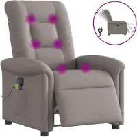 Syfax Massagesessel Elektrisch Taupe Stoff