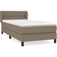 Syfax Boxspringbett mit Matratze Taupe 90x190 cm Stoff