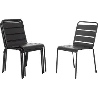 Bolero Bistrostühle Stahl Grau