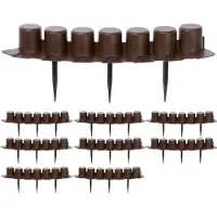 Deuba IPAL7, Garten-Einfassungsstreifen, Kunststoff, Braun, 60 mm, 4050 mm, Box