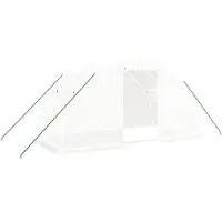 Helloshop26 - Gewächshauszelt für Pflanzen Blumen und Gemüse mit Stahlrahmen 8 m2 4 x 2 x 2 m weiß 02_0044629