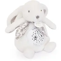 Doudou et Compagnie Nachtlicht Sterne & Musik, Hase weiss 19cm