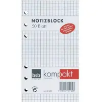 Bsb Ersatzeinlage Notizblock kariert A5 kariertUniversallochung