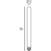 Design By Us LED-Leuchtmittel Tube 360, matt E27 6,65 W 2.700 K dim , E27 6,65 W LED, dimmbar, Glas