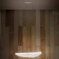 Stilnovo Hängelampe Diphy, dimmbar, weiß / opal, für Wohn- / Esszimmer, Aluminium, Modern