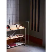 Flos Oblique F Stehleuchte 3000K Matt Anthracite - , dimmbar, Grau, für Wohnzimmer, Aluminium