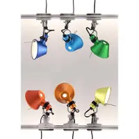 Artemide Tolomeo Micro Pinza Wandleuchte Orange - , Orange, Aluminium, Design