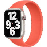 Apple Silikon Solo Loop für Watch | 44/45/46/49 mm - Größe 6 - Nectarine