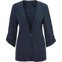 Goldner Blazer mit Cardiganausschnitt in marine | Gr.: 38