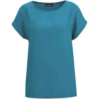 Goldner Elegante Viskosebluse mit Glitzer in blau | Gr.: 46