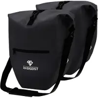 RADGEIST Fahrradtasche für Fahrradträger Set - 2X Tasche für Fahrradträger - Gepäcktasche wasserdicht & Umhängetasche - Fahrradtasche mit Reflektoren