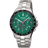 Boccia 3733-02 Herrenuhr Chronograph Titan/Grün