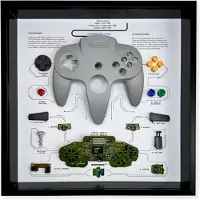 GRC - Retro Art Nintendo N64 Controller Display - Grey - Bild