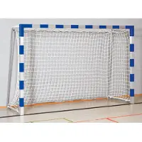 Sport-Thieme Handballtor in Bodenhülsen stehend, 3x2 m, Blau-Silber, Verschweißte Eckverbindungen