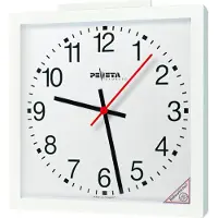 Peweta Funk-Wanduhr mit Sekundenanzeiger, 60x60 cm, Zifferblatt arabische Zahlen, Batteriebetrieb