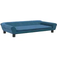 Syfax Kindersofa Blau 100x50x26 cm Samt