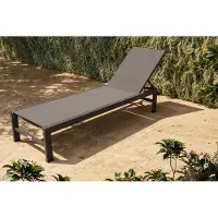 OUTFLEXX Boston Liege, anthrazit matt/schwarz, Alu/Textilene, 190 x 62 cm, Rückenlehne verstellbar PL064-1