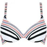 Naturana Badmode Gemoldefer Bikini BH Dames | Grösse: 40D | Farbe: Weiß/Schwarz