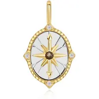Ania Haie - NECKLACE CHARM - Two Tone Star Disc - gold, silber