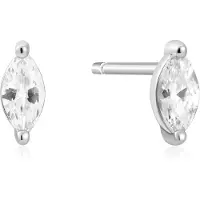 Ania Haie - STUD EARRINGS - Marquise Solitaire - silver