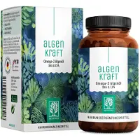 NATURTREU Omega 3 Algenöl Kapseln - hochdosierte pflanzliche DHA & EPA Algenkulturen - ALGENKRAFT - 60 vegane Kapseln -