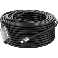Equip USB-C auf USB-C Aktiv-Verlängerungskabel, 5m, 5 Gbit/s, 5 m, USB C, USB C, USB 3.2 Gen 1 (3.1 Gen 1), 5 Gbit/s, Schwarz