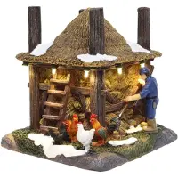 Santaville Heuhaufen mit Heuballen mit LED Polyresin 15 cm (multi)