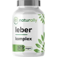 Naturally Leber Komplex | mit Mariendistel, Artischocke, Löwenzahn, Cholin, Desmodium 125 St Kapseln