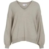 Vila Vicomfy L/S V-Neck Oversize Knit Top/Pb