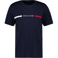 Tommy Hilfiger Hilfiger Chest Insert Navy Blue Größe: M | Basic T-Shirts Outlet | Herren | Blau