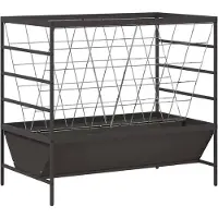 vidaXL Viehfutterspender Schwarz 100 x 60 x 90 cm Kaltgewalzter Stahl