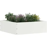 vidaXL Rasenkante 6 stk. 40 x 40 x 13 cm Stahl Weiß