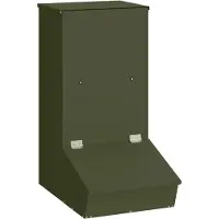 vidaXL Schweinfutterspender Olivgrün 55 x 38 x 76 cm 20 kg
