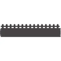 vidaXL Rasenkanten 10 pcs 103 x 0,05 x 22 cm Stahl Schwarz