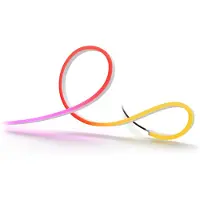 Philips Neon Lightstrip für den Außenbereich 3 m, Intelligenter Leuchtstreifen, Bluetooth/Zigbee, Weiß, Silikon, Multi, 6500 K