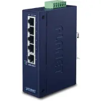 Planet Industrial Fast Ethernet Switch IP30 Slim Type 5-Port (-40 bis 75 Grad C), Unmanaged, L2, Fast Ethernet (10/100), Vollduplex, Wandmontage