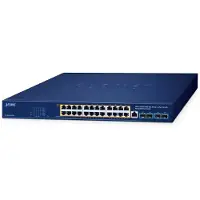 Planet GS-4210-24UP4X, Managed, L2/L4, Gigabit Ethernet (10/100/1000), Vollduplex, Power over Ethernet (PoE), Rack-Einbau