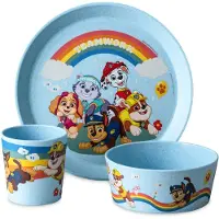 Koziol Kleiner Teller + Schale + Becher, CONNECT GROW PAW PATROL organic sky blue