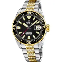 Festina Armbanduhr The Originals Diver Black & Gold