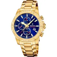 Festina Herrenuhr Timeless Chronograph Armbanduhr Edelstahl gold UF20705/3